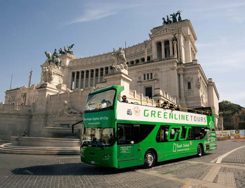 Rome:Hop-On Hop-Off Panoramic Open Bus Ticket 3 Circuits x 1 - The Colosseum, Forum Views, Circus Maximus, and Piazza Venezia