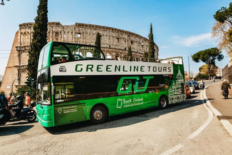 Rome:Hop-On Hop-Off Panoramic Open Bus Ticket 3 Circuits x 1 - Picking the Right Circuit, Green for Classics and Beyond