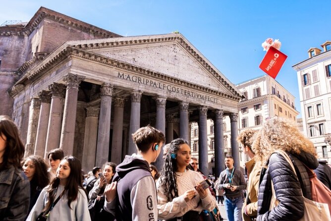Rome in a Day Group Tour with Vatican Museums and Colosseum - Rome on foot: Piazza Navona, Pantheon exterior, and Trevi Fountain coin time