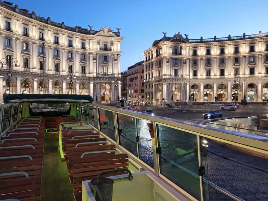 Rome: Nighttime Tour by Open-Top Bus with Tasting Stop - Key highlights at a glance