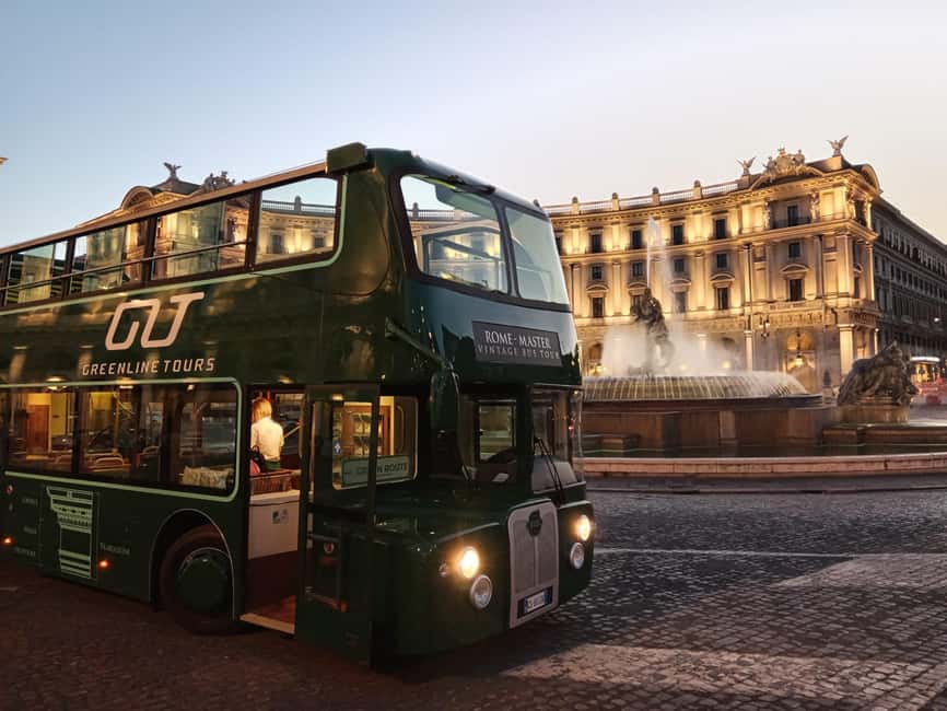 Rome: Nighttime Tour by Open-Top Bus with Tasting Stop - After sunset: the smooth ride through Rome’s lit-up skyline
