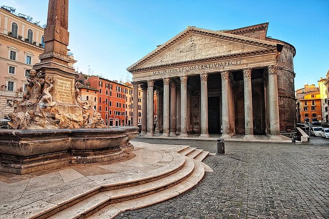 Rome on a Golf Cart Semi-Private Tour Max 6 with Private Option - Piazza Venezia and the Pantheon portico: two big anchors for your mental map