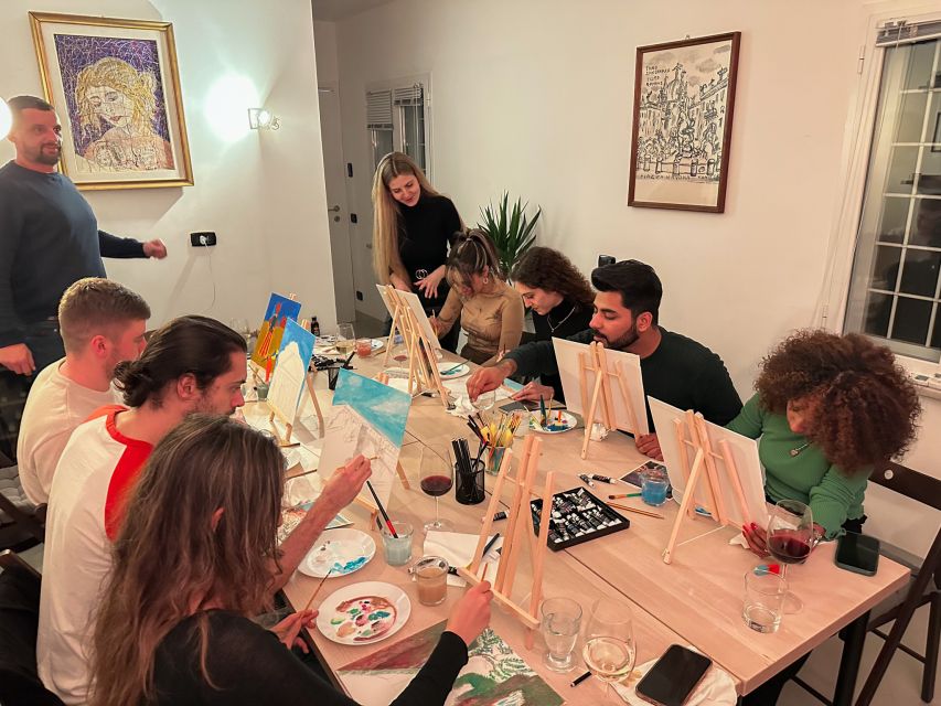 Rome: Painting Class with Unlimited Wine - Key things to know before you go