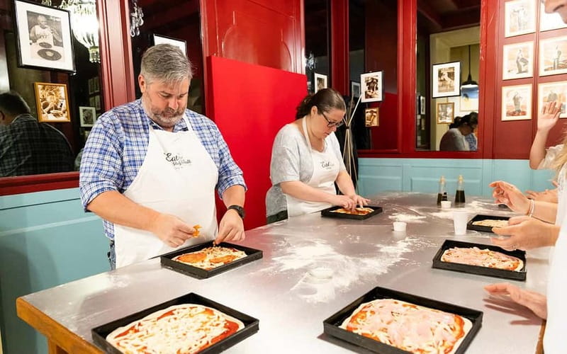 Rome: Pizza and Tiramisù Cooking Class with Glass of Wine - Roman pizza dough from scratch: flour, water, and consistency