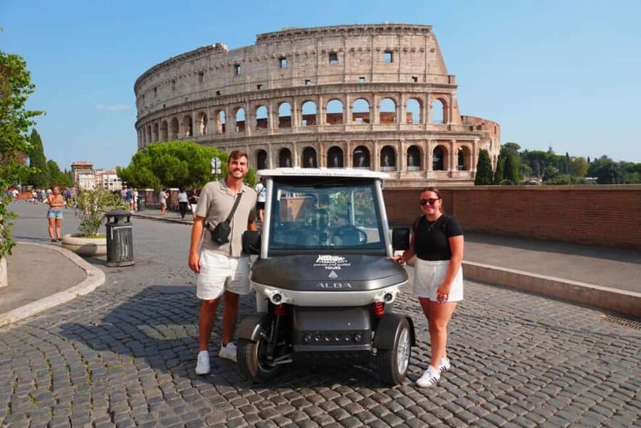 Rome: Private Golf Cart Tour with Artisanal Gelato Tasting - Pickup That Works in the Real World (Central Rome)