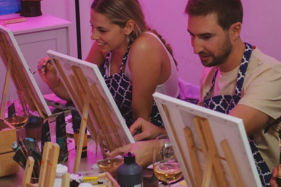 Rome: Tipsy Painting Class with Fine Wine and Arts - The Social Pace: Small Group, Real Conversations, No Awkwardness