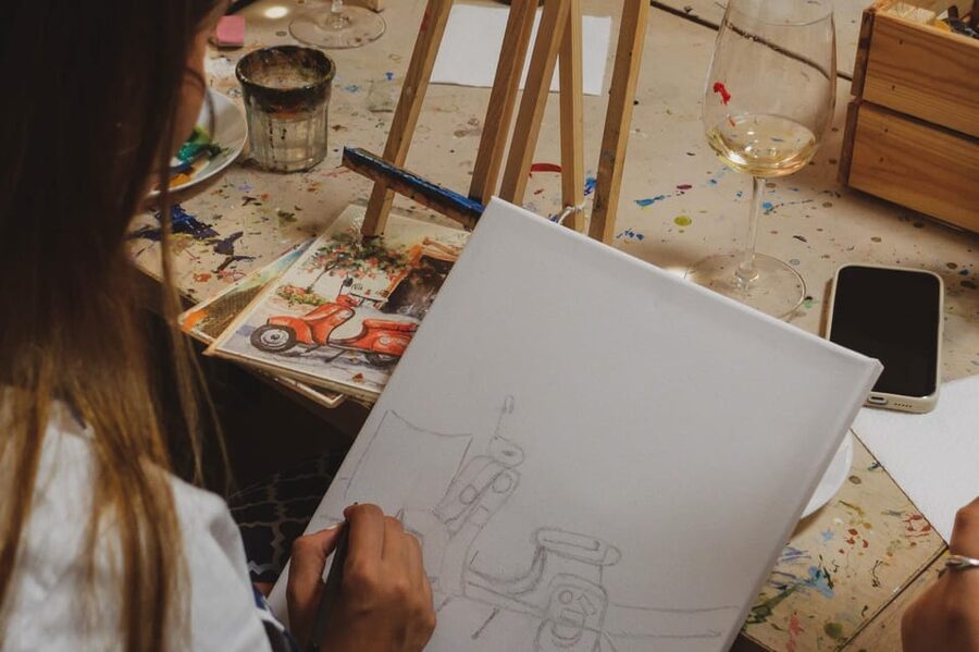 Rome: Tipsy Painting Class with Fine Wine and Arts - Supplies, Comfort, and How To Get A Better Result With Less Stress