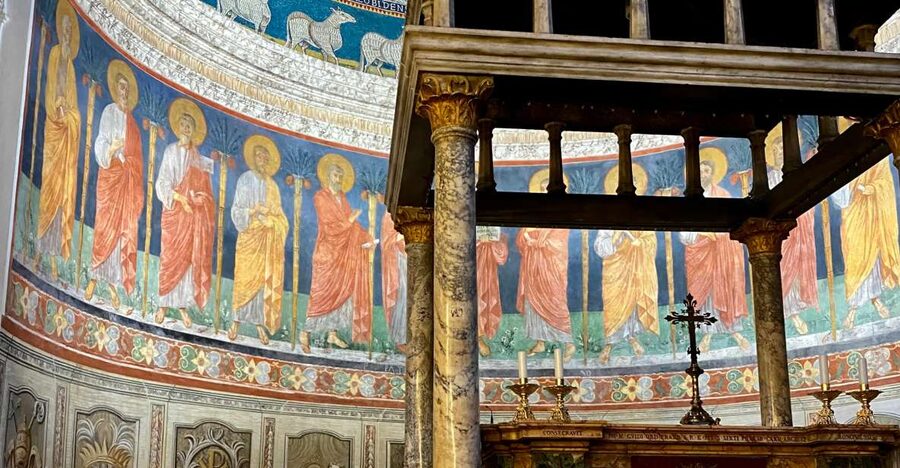 Rome: Tour of St. Clement's Basilica Underground Temples - Starting above ground: the apse mosaic and its hidden message