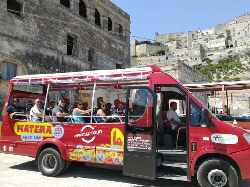 Sassi of Matera: Eco-Bus Open Top Tour - San Pietro Caveoso Square: the 40-minute window you need to use well