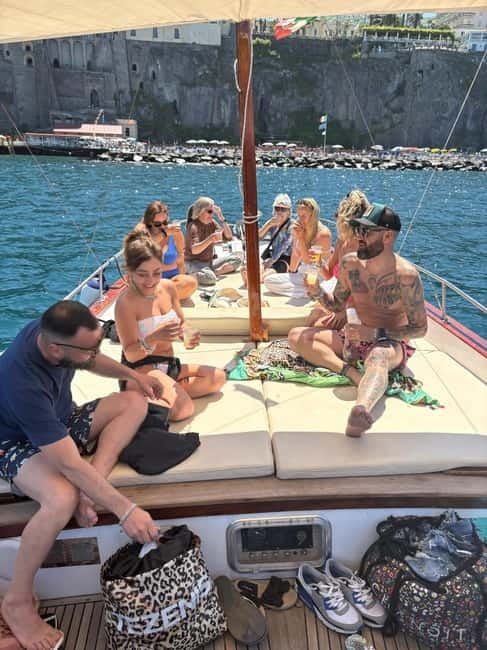 Sorrento: Boat Coastal Cruise with Swim and Limoncello - Sorrento, Sant’Agnello, and the coast’s mini route through towns