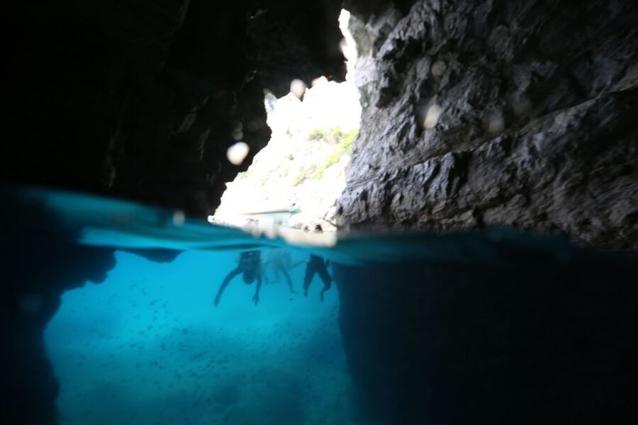 Sorrento: Capri and Blue Grotto Boat Cruise with Drinks - The Sorrento Coast leg: where the scenery starts before Capri
