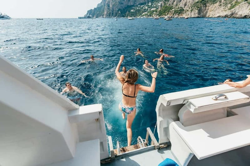 Sorrento: Coast and Capri Boat Trip with Limoncello Tasting - Inside the Capri highlights loop: grottos, Faraglioni, and Casa Malaparte