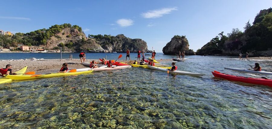 Taormina: Kayak Coastal Tour to Isola Bella and Blue Grotto - Meeting Point at Giardini Naxos, Under the Teocle Statue