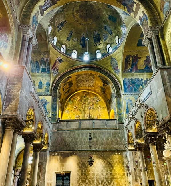 Venice: St. Mark's Basilica, Terrace, and Pala d’Oro Entry - St. Mark’s Basilica interior: mosaics up close, not rushed