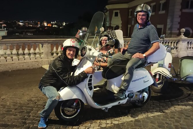 Vespa Sidecar Tour By Night with Pickup - Colosseum viewpoint: close enough for photos, not inside